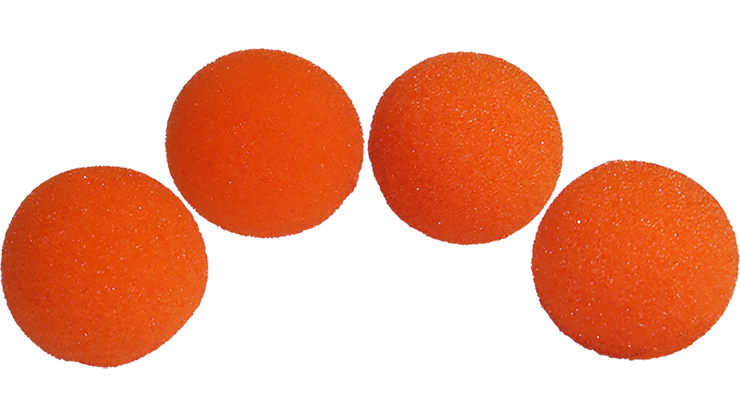 1 inch Super Soft Sponge Ball (Orange) Pack of 4 from Magic by Gosh