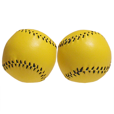 Chop Cup Balls Large Yellow Leather (Set of 2) by Leo Smetsers - Trick