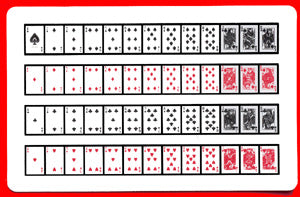 52 on 1 Cards (Royal back) 1 card= 1 unit.